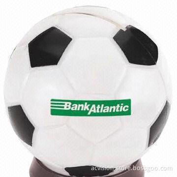 Football ceramic coin bank, ceramic money box for promotion life